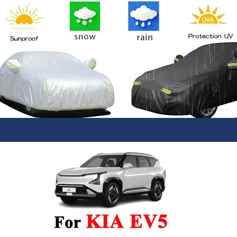 

For KIA EV5 Covers 2023-2026 Full Car Covers Outdoor Sun Anti UV Rain Snow Dust Protection Oxford Cloth Accessories
