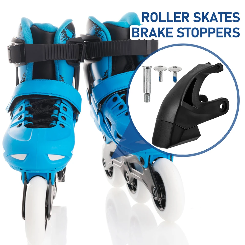 

2 Sets Roller Skate Brake Pad Replacement Block Pads Wear-Resistant Inline Skates Brakes Safety Accessories Iron Brake Parts