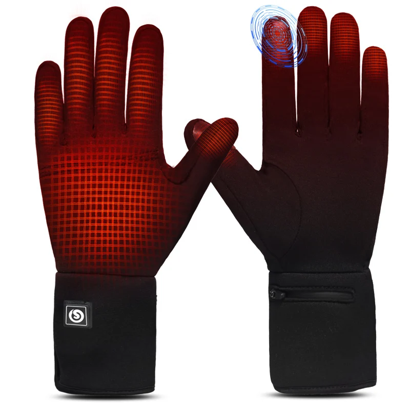 Winter Rechargeable Battery Heated Gloves Liner for Snow Ski Motorcycle Sports Thin Light Polyester for Including Snowboarding