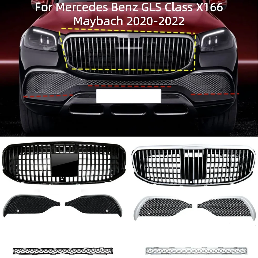 

Front bumper grille For Mercedes Benz GLS Class X166 Maybach 2020-2022