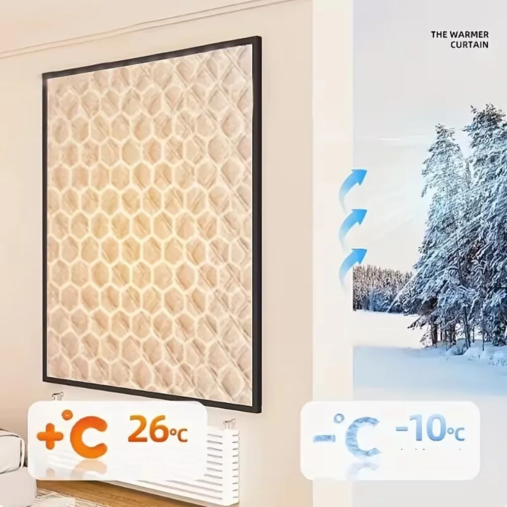 Thermal Insulated Windproof Curtains for For roller Blind Installation 90 cm x 150 cm Silver For Living Room Window Shade