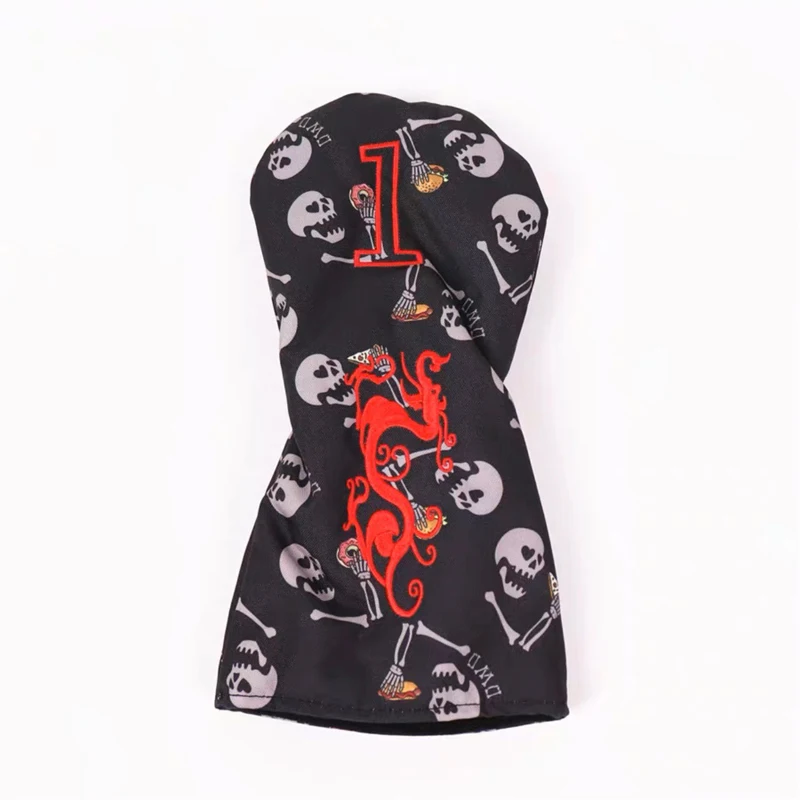 Fashion Graffiti Dinosaur Golf Club Headcovers #1 #3 #5 UT Driver Fairway Woods Cover Waterproof PU Leather Head Covers Unisex
