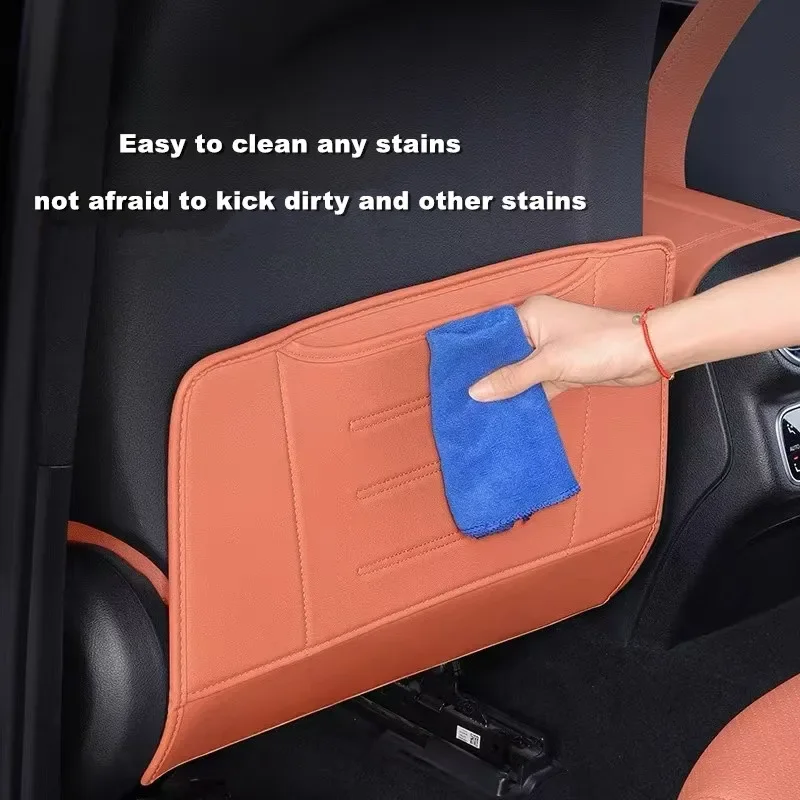 سيارة المقعد الخلفي الظهر وسادة جلدية مكافحة ركلة الغطاء الواقي الكسوة لمرسيدس بنز C الفئة W206 GLC X254 2022-2025 اكسسوارات