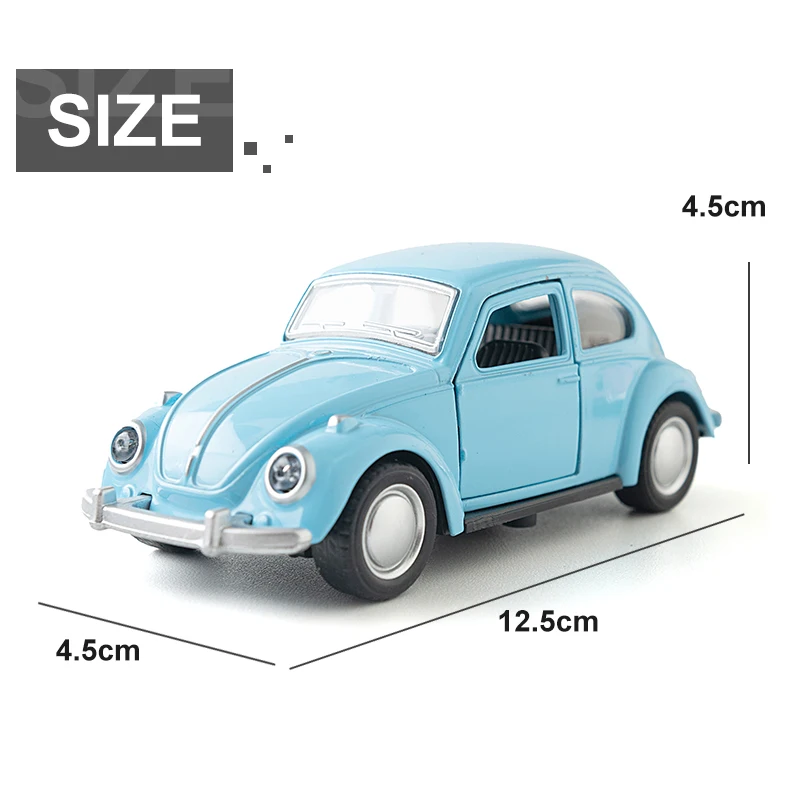 1:36 合金製ビンテージカーモデル ビートルズ クラシック プルバック ダイキャストカーモデル ミニチュア車両 レプリカ コレクションギフト