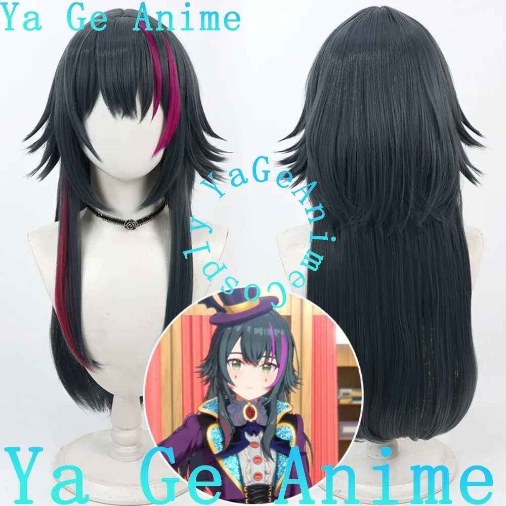 아이돌마스터 밀리언 라이브! 츠키무라 테마리 코스프레 가발 컬러 그라데이션 애니메이션 카니발 파티 합성 내열성 헤어