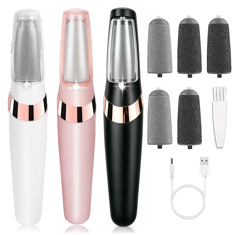 Portable Electric Foot Grinder Electric Dead Skin Foot Therapy Automatic Grinding Machine Rechargeable Roller Foot Therapy Tool