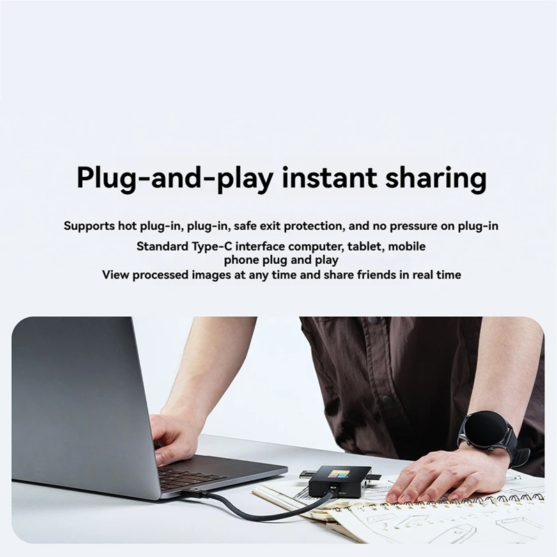 8-In-One Smart Hub With Touch Screen Cfexpress Type A/Type B 4K 120Hz Display 10Gbps 100W PD For Camera/Phones