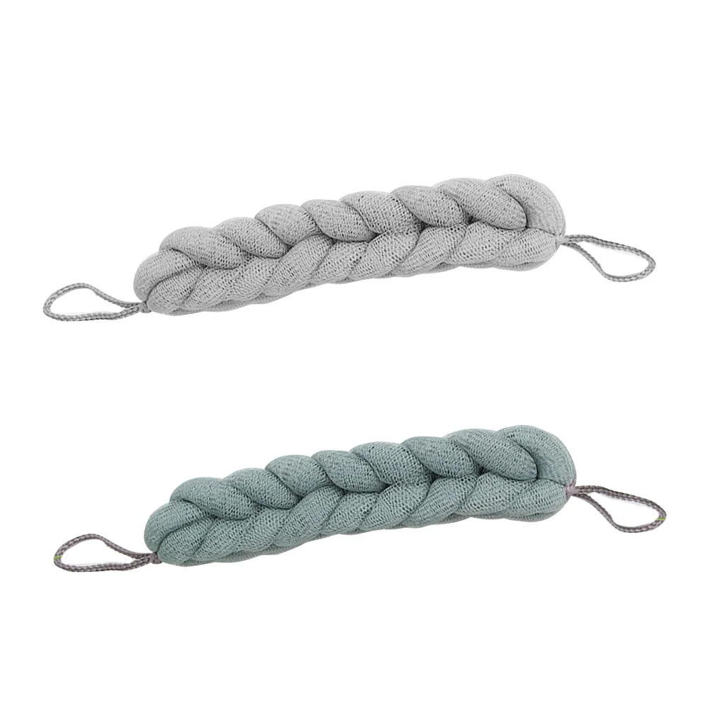 

2 Pcs Long Bath Strips Sponge Towel Shower Pouf Body Scrubber Exfoliator Wash Tool