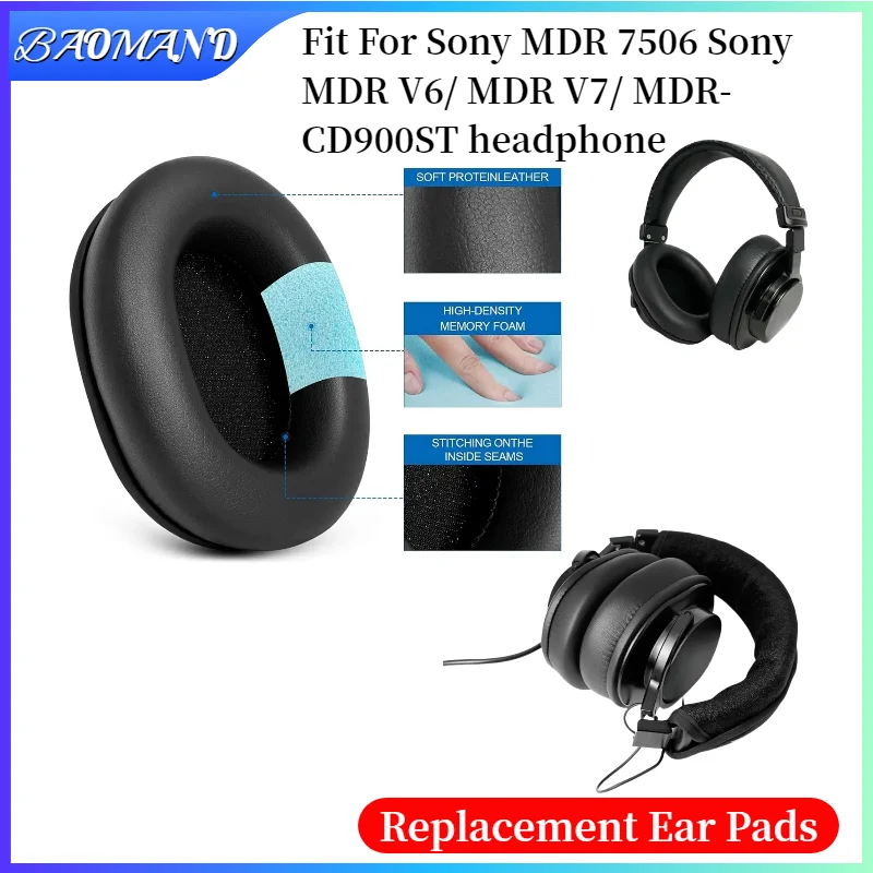 

Ear pads for Sony MDR 7506 Sony MDR V6/ MDR V7/ MDR-CD900ST replacement headphones Earmuffs Mesh cloth Softer Earpads