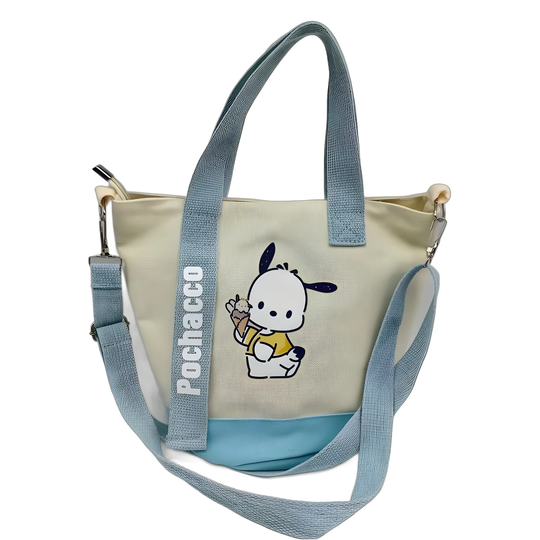 New Sanrio One-shoulder Cross-body Portable Canvas Bag Cute Kuromi Mymelody Pochacco Cartoon Hand-held Portable Bucket Bag Gift