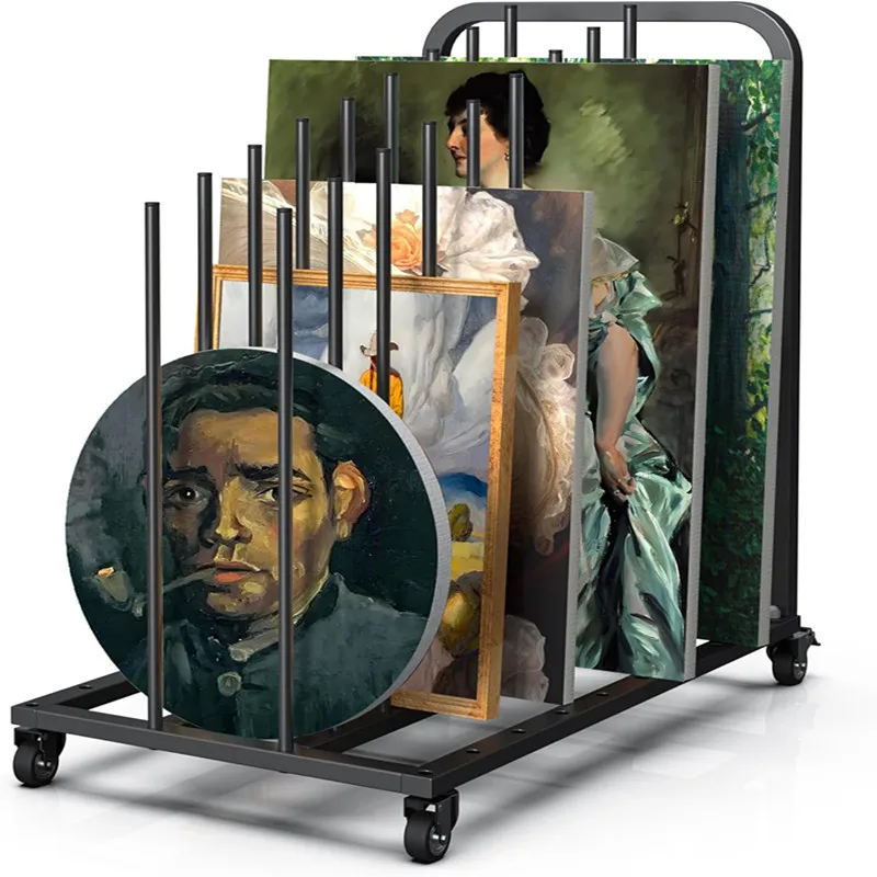 Wrought Iron Canvas Painting Board Storage Rack, Painting Board Drying Rack, Art Storage Rack, Art Student Painting Display Rack