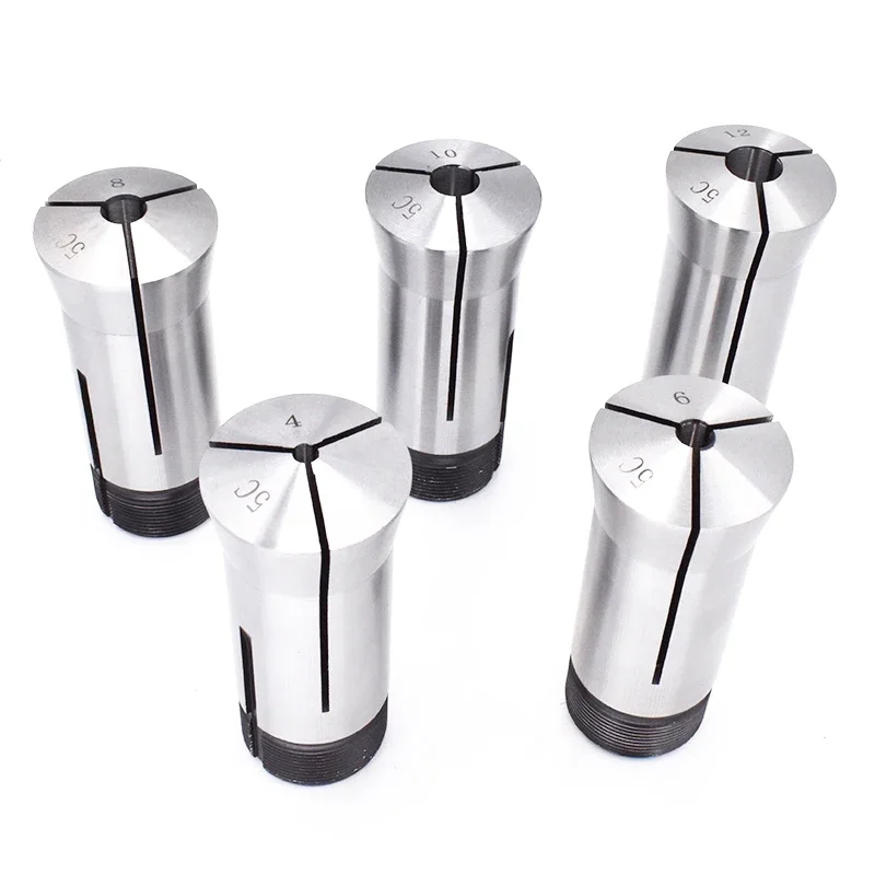 4pcs/set collet Round type 5C collet spring collet chuck ,range from 6mm 8mm 10mm 12mm for CNC machine milling lathe tool