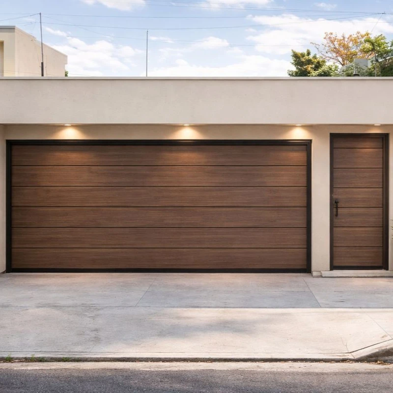 

Modern Style Garage Door Energy Efficient Foamed Aluminum Sectional Residential Electric Garage Doors Heat and Noise Insulation