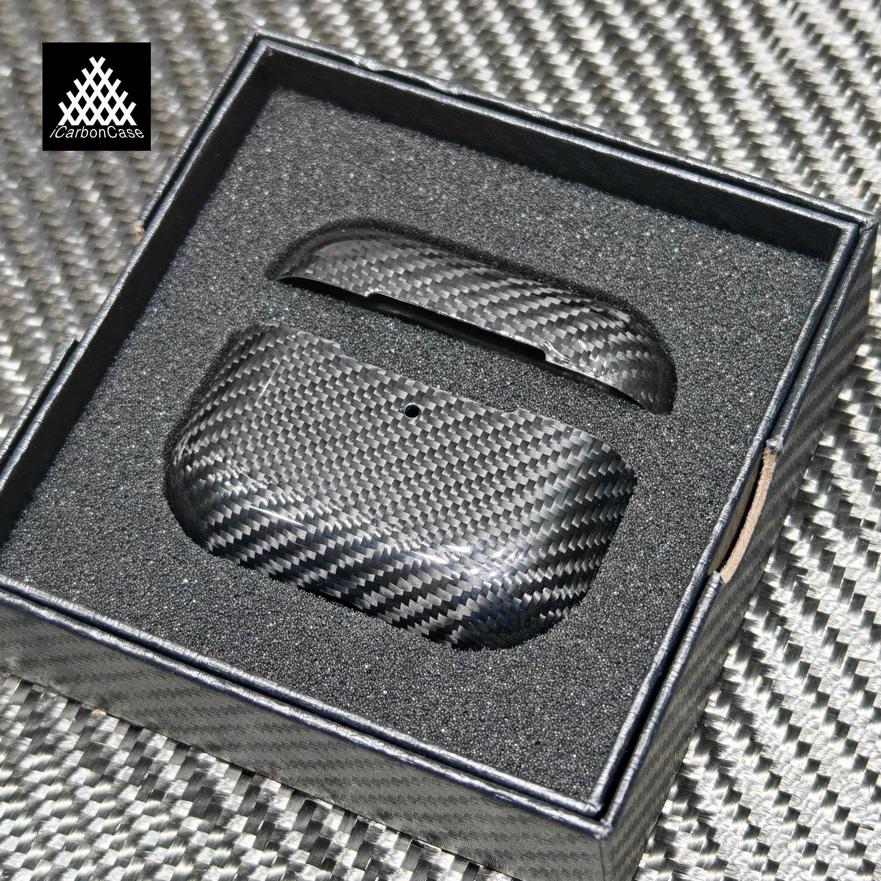 For Apple AirPods Pro 3 2 1 Generation AirPods 4 Real Woven Carbon Fiber Case Wireless Headphone Super Light Protective Case - view 4