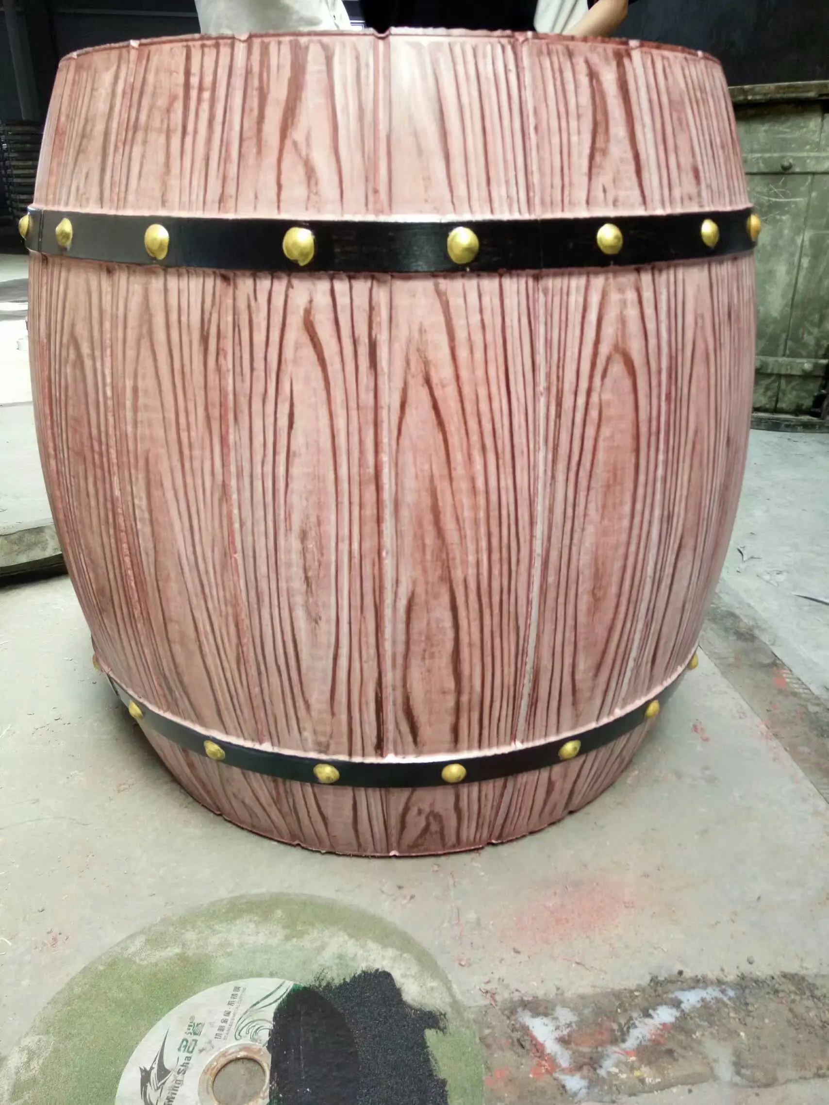 Wood Xexture Concrete Pot Plastic Garden Mold for Sale Model Medium