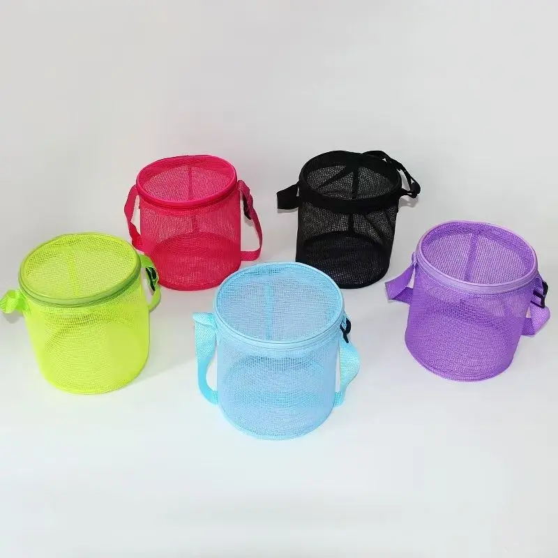 Summer Children's Beach Crossbody Bag European American Casual Fashion Mesh Three-dimensional Kids Toy&Shell Storage Bags