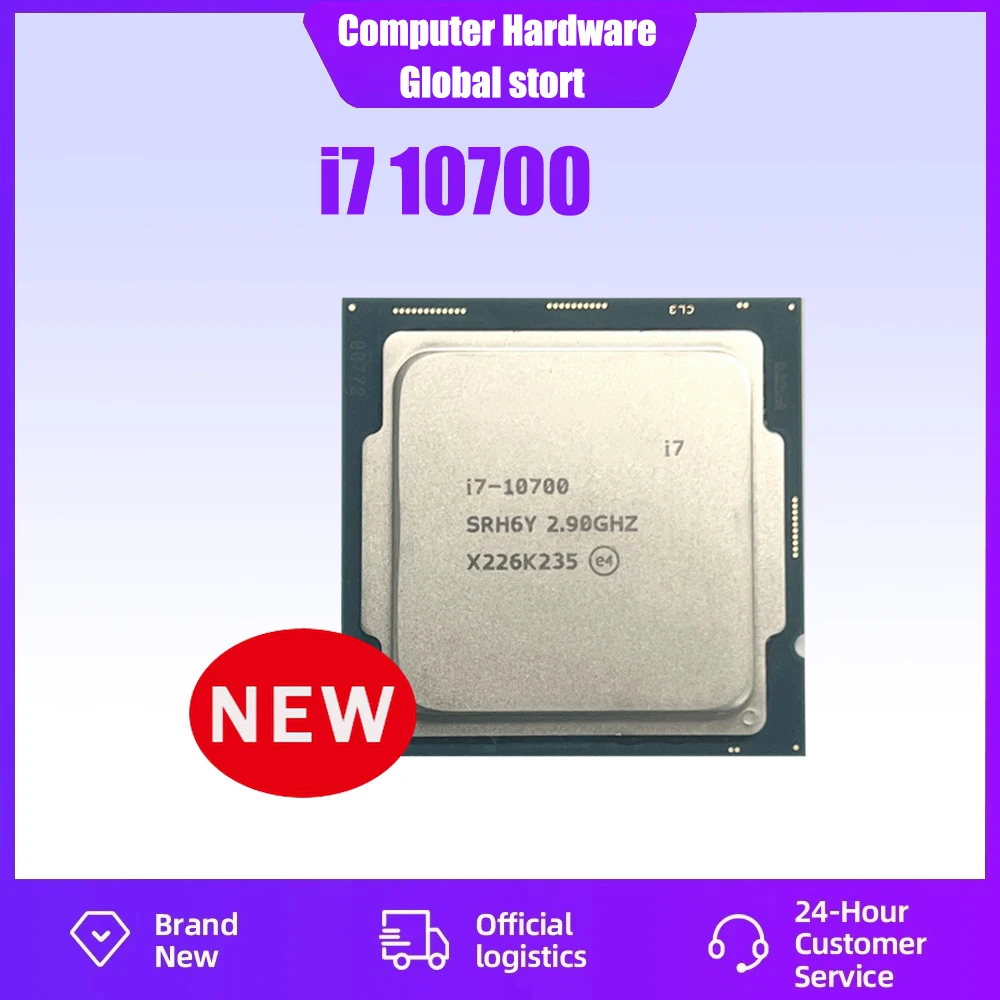 

НОВЫЙ восьмиядерный 16-поточный процессор Core i7 10700 с 2,9 ГГц L2 = 2M L3 = 16M 65 Вт LGA 1200 без вентилятора