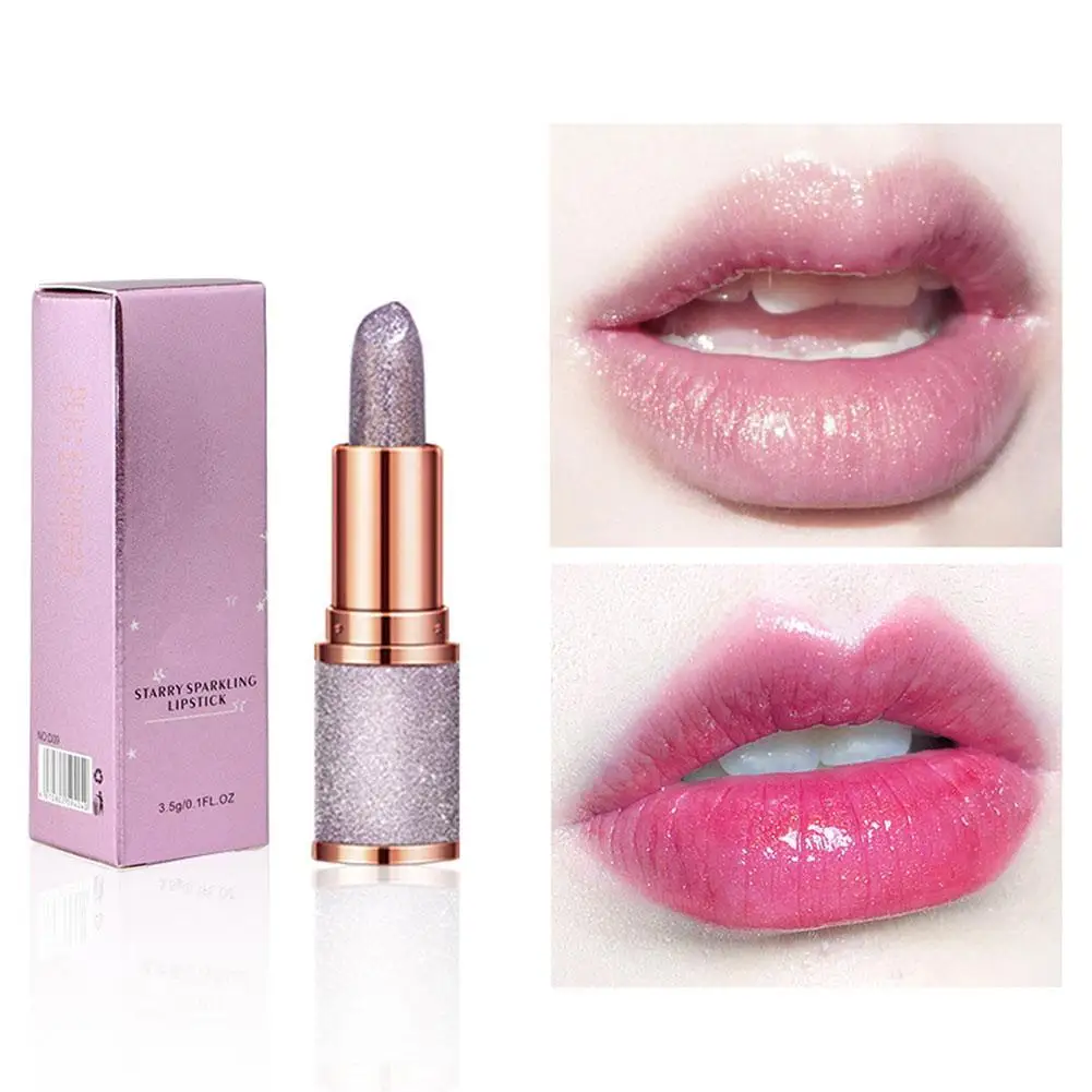 Glitter Star Lipstick Nourishing Moisturizer Sparkling Lipstick Long Lasting Waterproof Makeup Cosmetic Makeup Lipstick Labiales