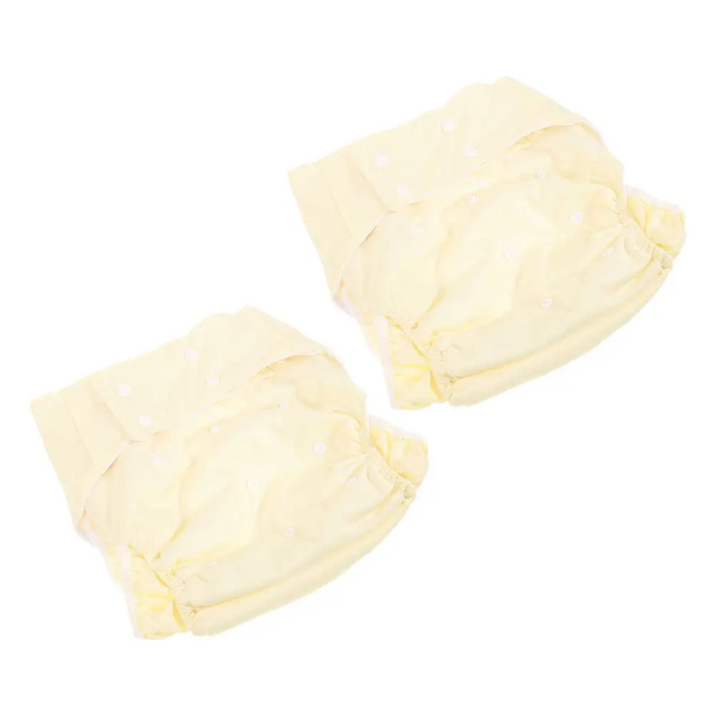 

2Pcs Adult Cloth Diapers Reusable Leakproof Incontinence Pants Washable Underwear for Elderly Overnight Protection Comfortable