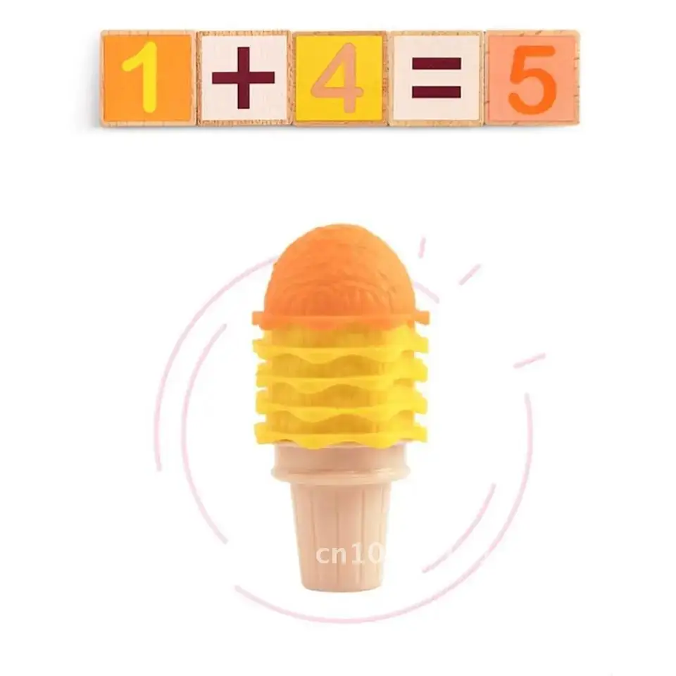 لعبة الأطفال المنزلية مجموعة الآيس كريم التعليم المبكر، الذكاء، الفتيات، الرجال، الرياضيات، التنوير المعرفي