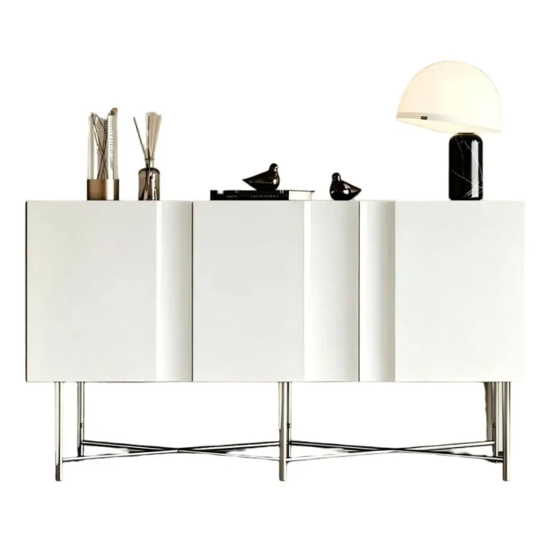 Medieval lacquered side cabinet, entrance cabinet, Italian minimalist locker