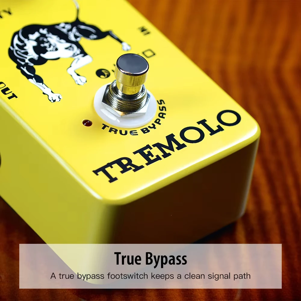 เอฟเฟคกีตาร์ JOYO JF-09 Tremolo ใช้หลอดโฟโตอิเล็กทริคในวงจรคลาสสิกแบบหลอด Tremolo