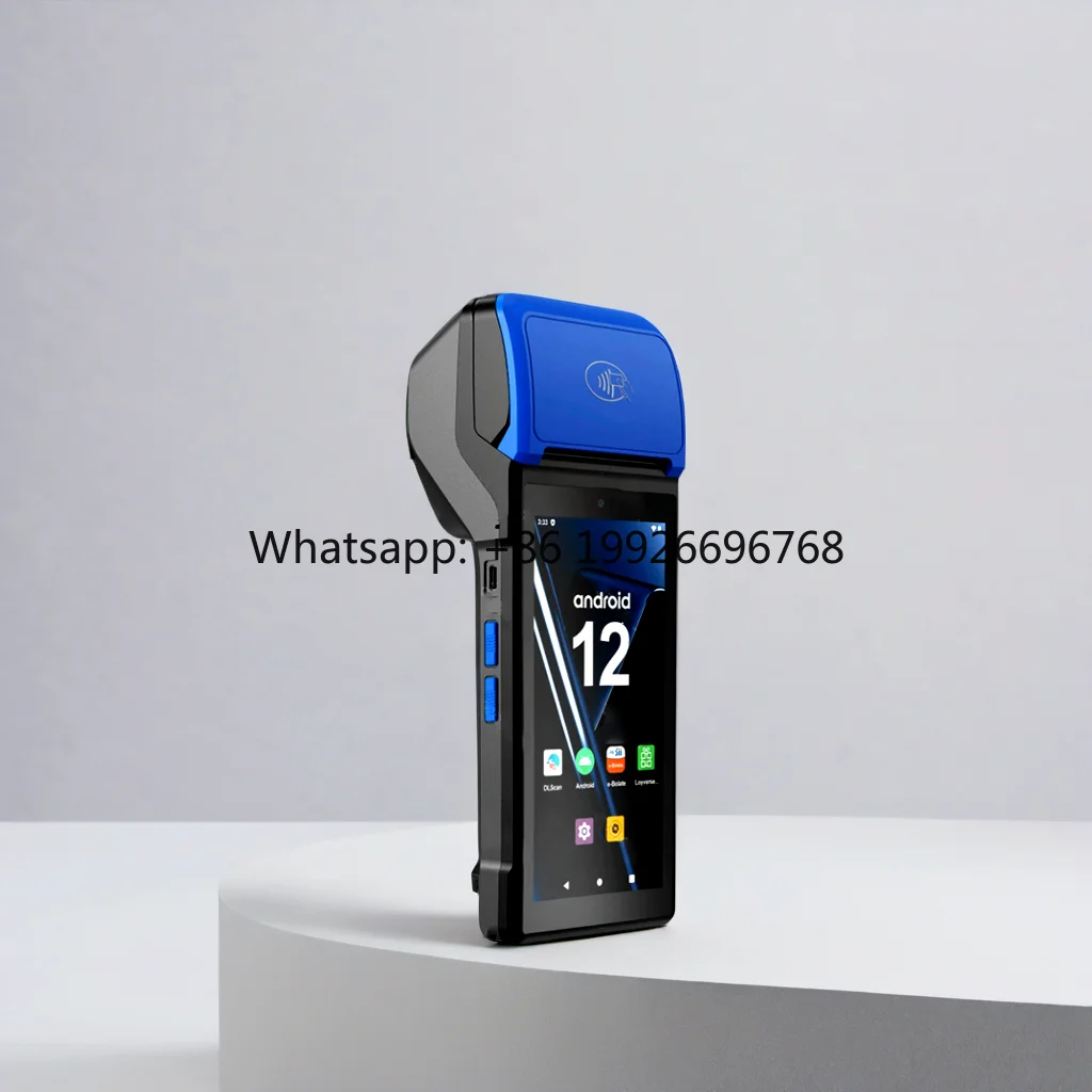 Compact Android 12 Handheld Smart POS System with Thermal Printer, 5MP Camera and Barcode Scanner Ideal for Small Retailers