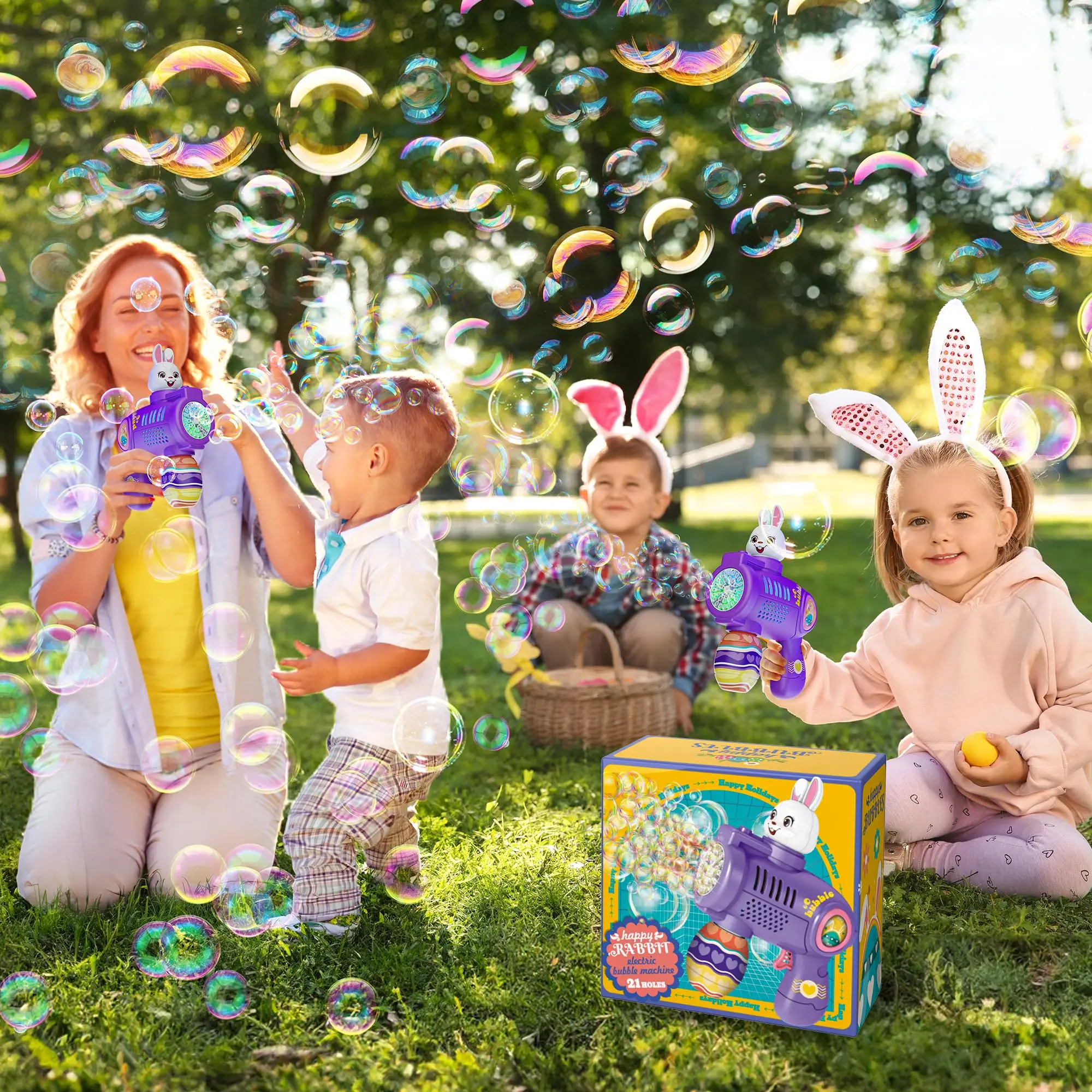 シャボン玉ガン、シャボン玉製造機、4歳、5歳、6歳、7歳、8歳、9歳、10歳、11歳、12歳の男の子と女の子へのシャボン玉ギフト、夏の屋外おもちゃ、誕生日パーティーの記念品