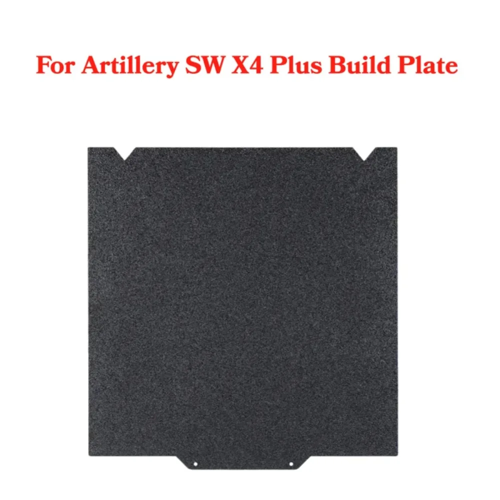 

For Sidewinder X4 Plus Build Plate Textured PEI Double Sided Black PEI Powder Coated Flexible Spring Steel Heated Bed 330x315mm