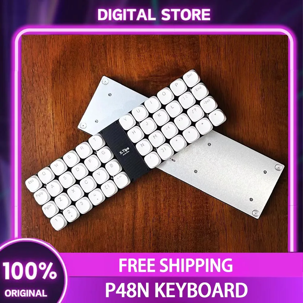 

P48n Keyboard Wired Keyboard 2Mode FR4 Portbale Bluetooth Keyboard Support ZMK promicro nrf52840 Gaming Keyboards Esport Custom