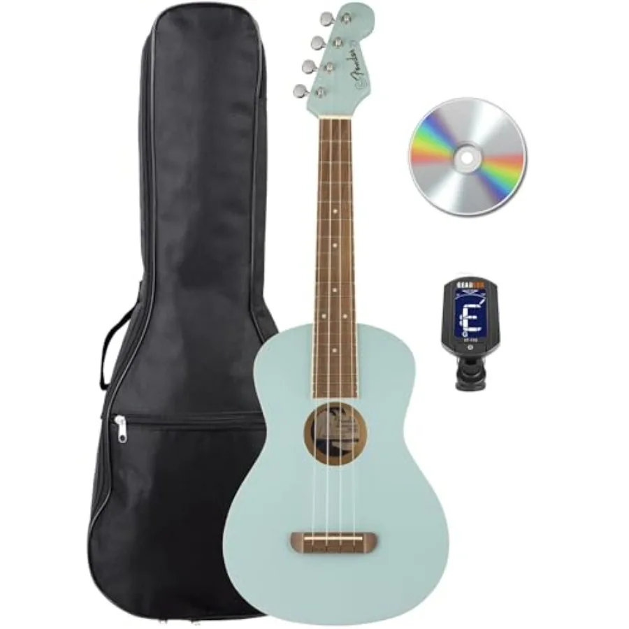 

Укулеле тенорового размера Avalon - комплект Daphne Blue с чехлом, тюнером и обучающим видео от Austin Bazaar