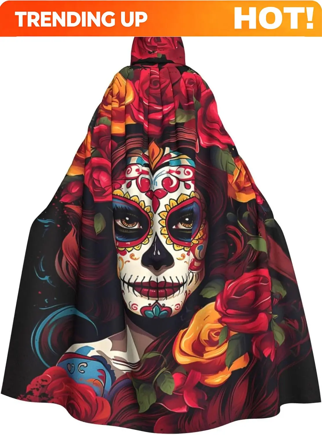 Customization Sugar Skull Day Of The Dead Cloak