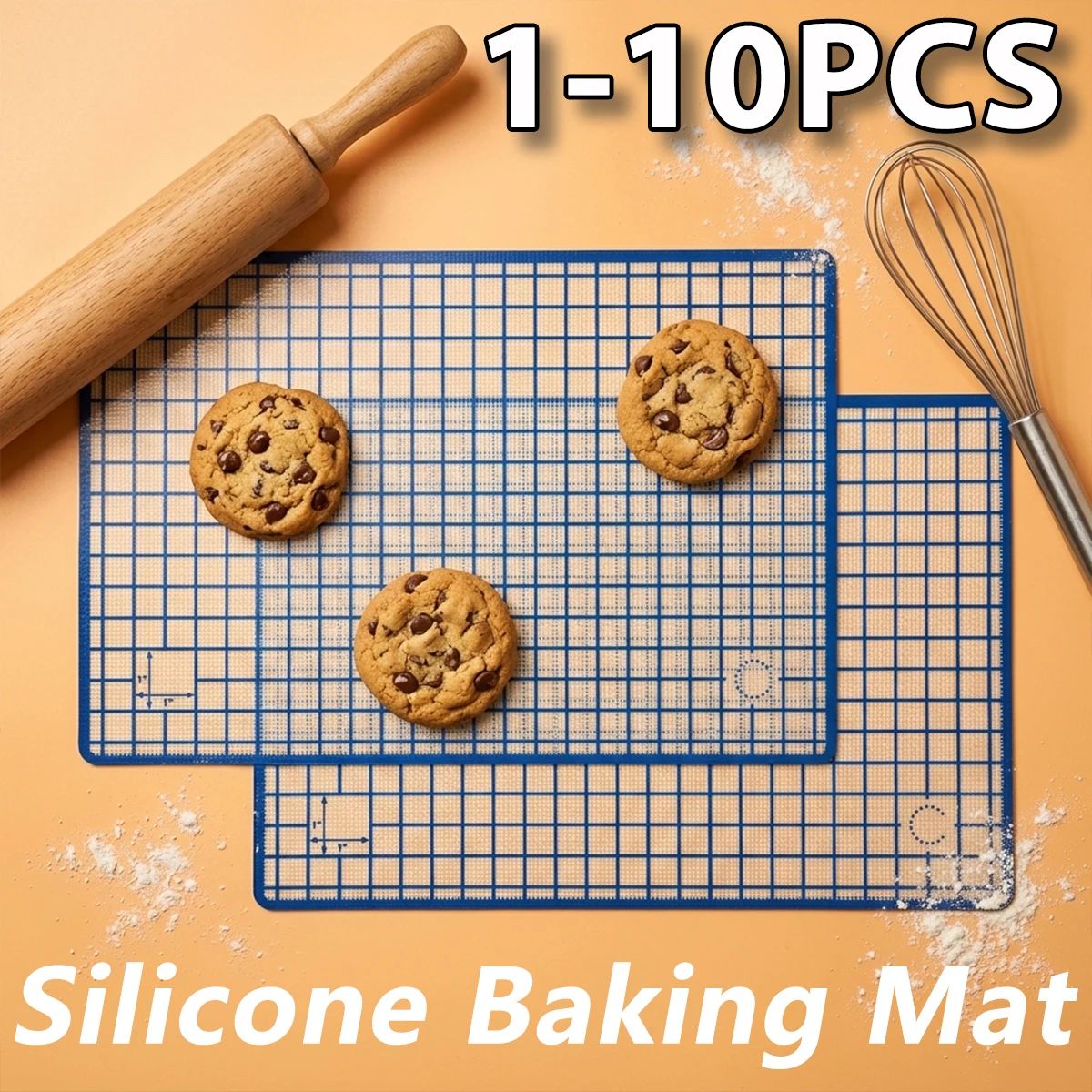 1-10PCS Silicone Baking Mats, 12