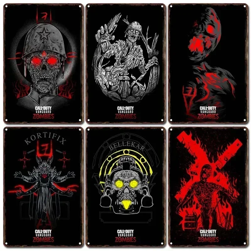 

Vanguard Zombies Metal Wall Art Metal Tin Sign Room Decoration Game Room Garage Bar Wall Decor Retro Poster Vintage Home Decor