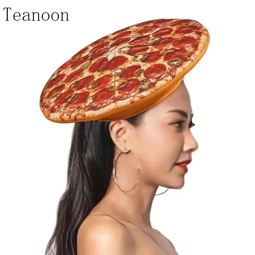 

Adult Funny Pizza Hat Cosplay Food Costume Role Play Party Delicious Food Carnival Clothes Accessories For Women Christmas Gifts