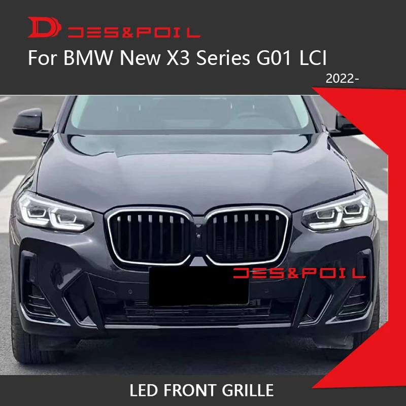 BMW用LEDフロントバンパーグリル,BMW x3 lci用ライト付きグリッド,m40i