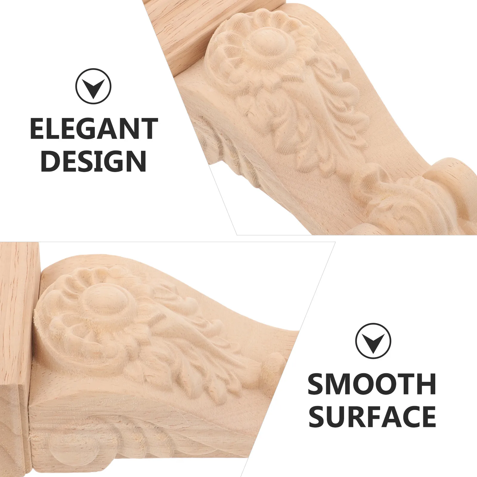 Wood Carved Roman Column Corner Corbel Decorative Furniture Applique Solid Wood Wall Trim Onlay Corbels Decorative