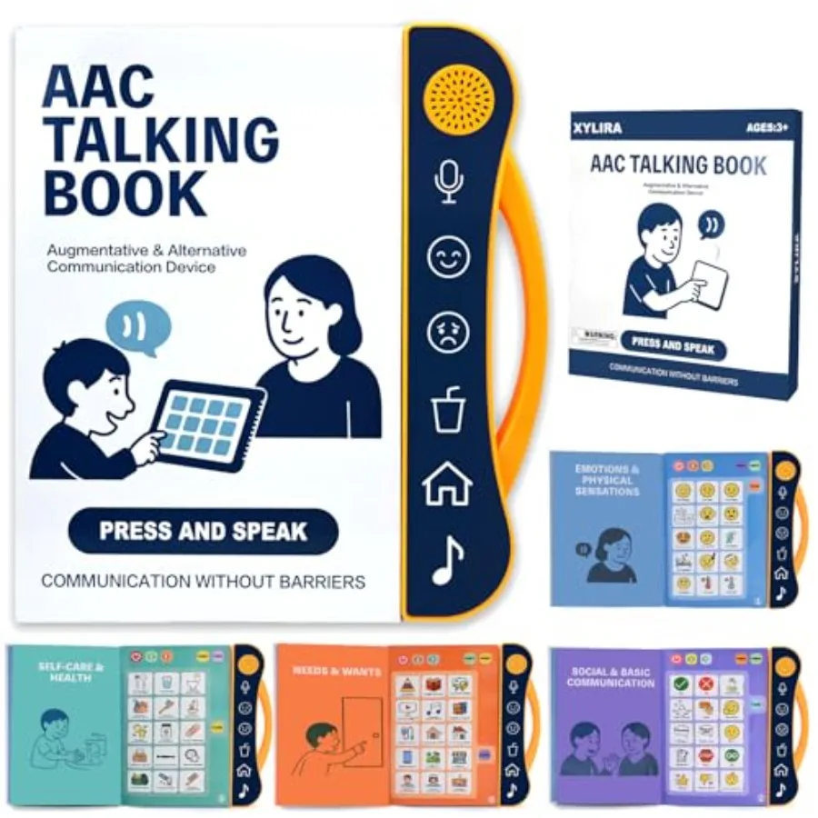 

AAC Device for Autism Communication Board for Nonverbal and Adults Speech Therapy Materials with 8 Programmable Buttons and Adj
