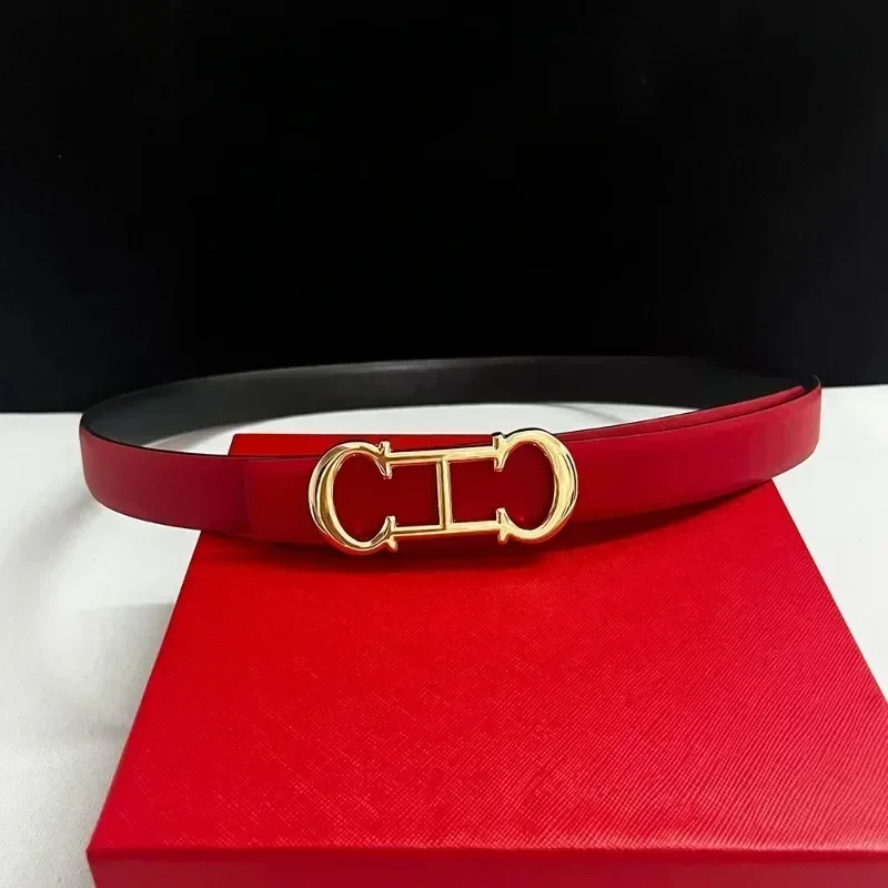 2025 New Women's Simple CH Style Cowboy Belt, Korean Ins Fashion, Decorative Alloy Waistband, Perfect for Jeans & Dress Matching