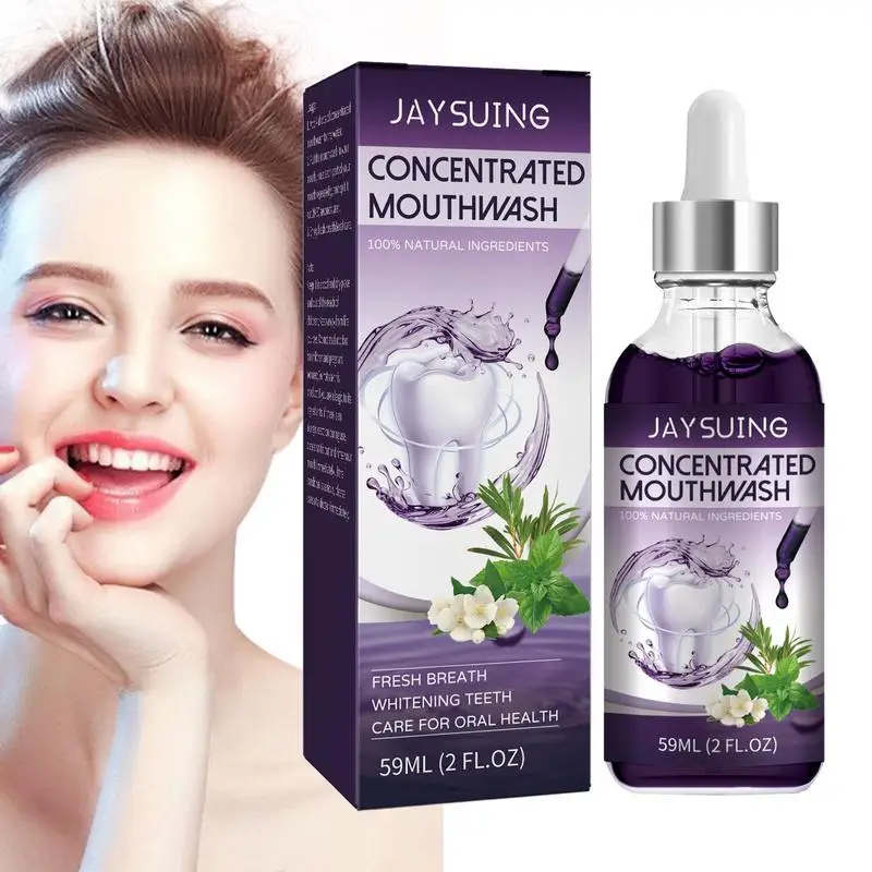 

59ml Concentrated Mouthwash Oral Cleansing Remove Bad Breath Odor Yellow Teeth Stains Clean Mouth Whiten Teeth Concentrated Mout