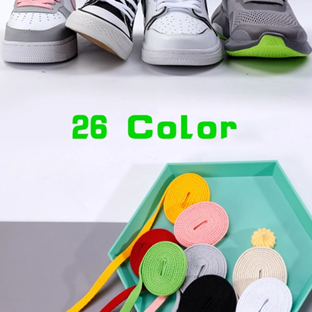 Flat Shoelaces Air Force Sneakers Shoelace One Canvas Shoes Basketball Shoes Laces Black White Color AF1 Shoes Accessories