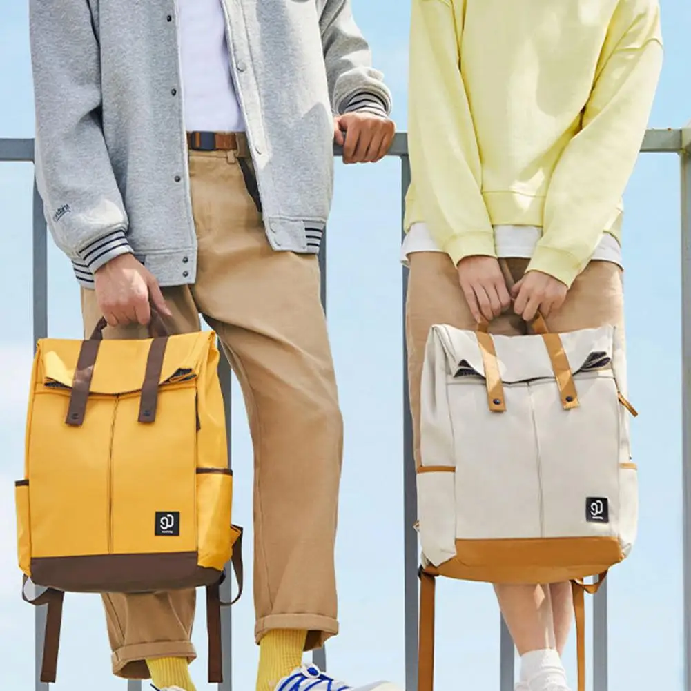 Portable Stylish Fine Stitching Outdoor Backpack Lightweight Laptop Backpack Contrast Color for Outdoor