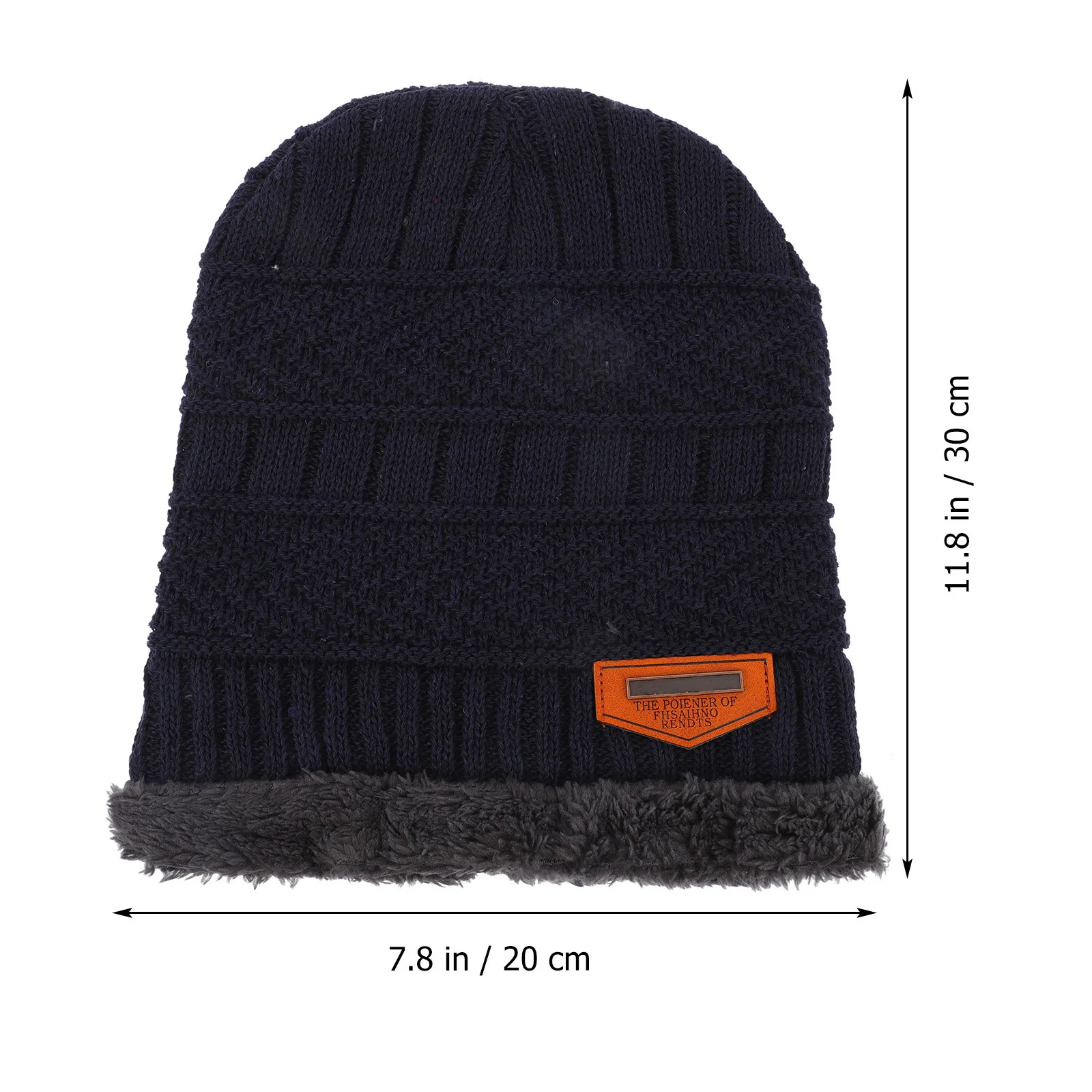 طقم وشاح قبعة شتوية باللون الأزرق السميك من الصوف المحبوك للأطفال للأنشطة الخارجية الدافئة مقاس واحد يناسب معظم القبعات ومجموعة الأوشحة #3