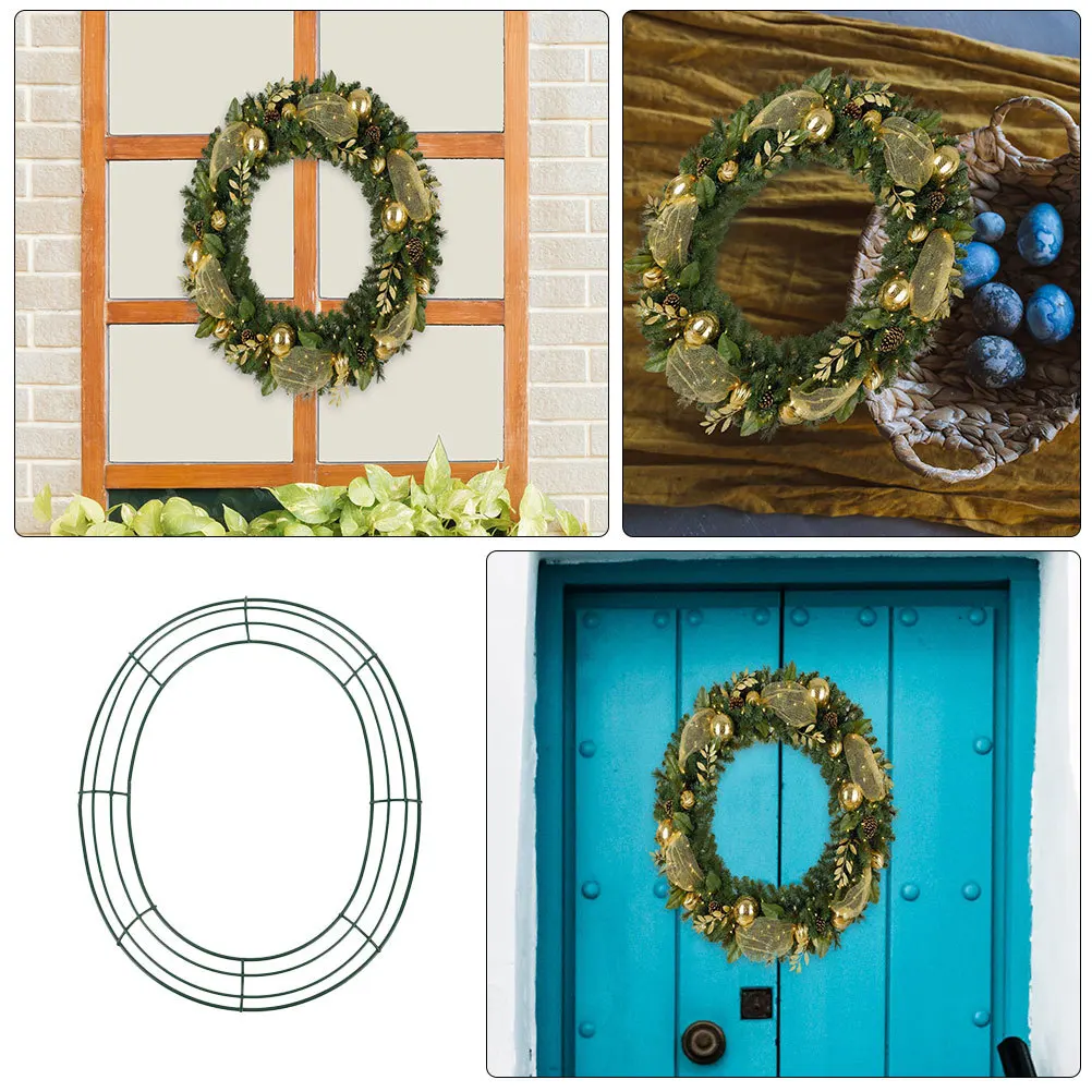 

4Pcs Easter Egg Metal Wreath Frames Wire Floral Hoop Sturdy DIY Craft Decoration for Thanksgiving Christmas Easter