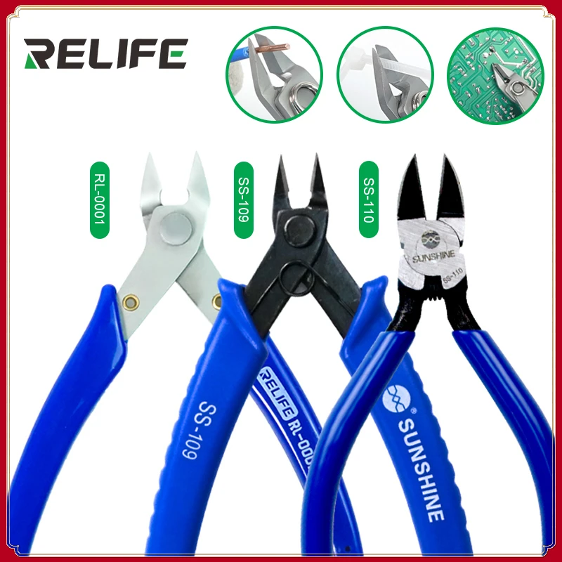 RELIFE RL-0001 Cutting Pliers/SS-109 Diagonal Pliers/SS-110 Industrial Pliers/Suitable for Any Tool Repair Grade