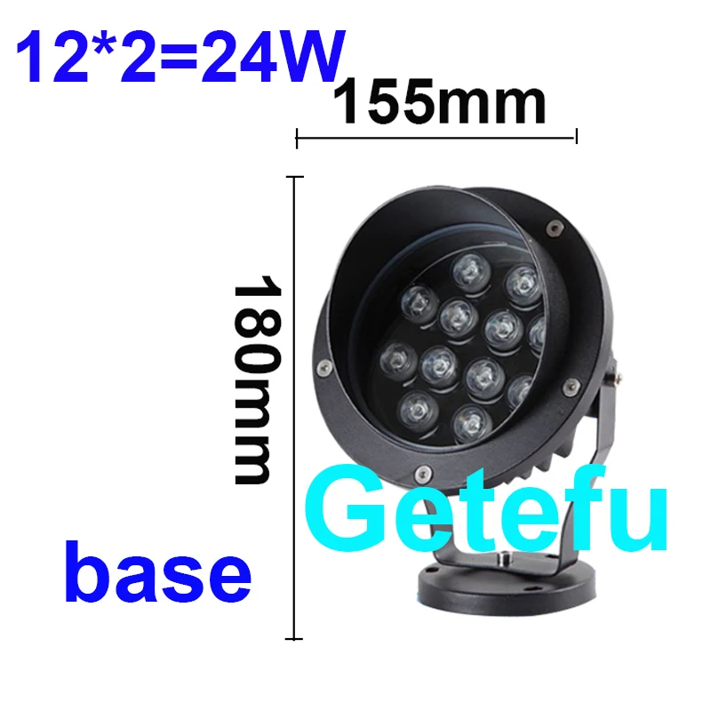 Led Landschapsverlichting 12W 18W 24W Buiten Schijnwerpers Spike Spotlight Dc 12v 110V 220V Tuinlamp Rgb Led Gazon Licht Boom Lamp