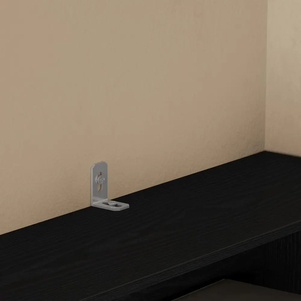 Estantería esquinera de 6 niveles con deflectores, estante de almacenamiento Etagere negro para sala de estar y oficina en casa