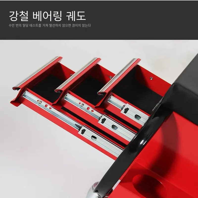 3-layer Drawer Car Repair Bench Work Bench Multi Functional Maintenance Tool Storage Toolbox Auto Repair Bench 371*391*371mm