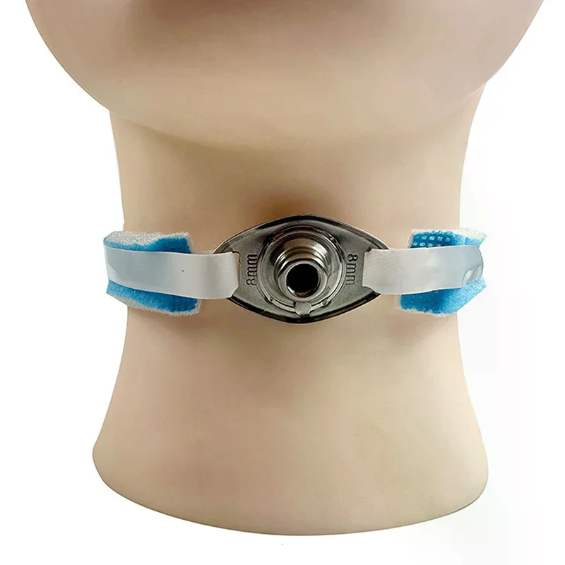 Tracheostomy Tube Holder Soft Reusable Collar for Adults Adjustable Closure for Hospital and Home Setting