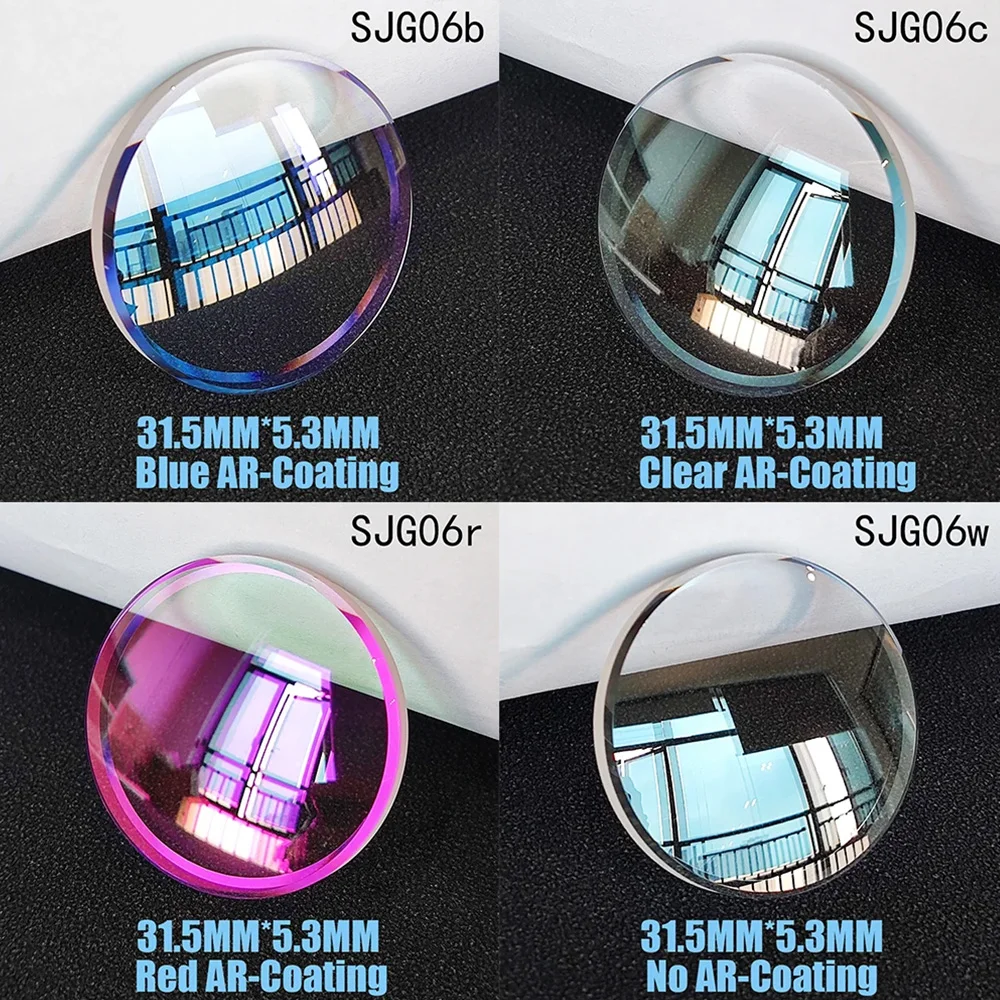 31.5 مللي متر * 5.3 مللي متر مزدوجة قبة الياقوت ساعة زجاجية الزجاج يناسب SKX007 SRPD75K1 SRPD76K1 SRPD79K1 SRPD77K SRPD81K1 SRPD85K1 وزارة الدفاع جزء #1